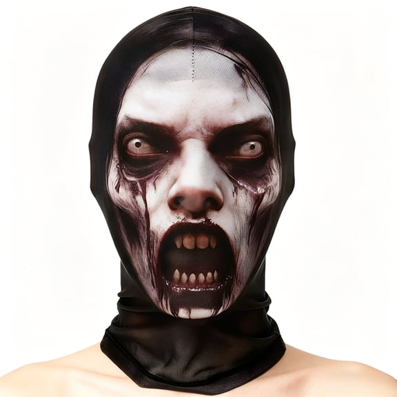 Witch Face Mask,3D Printed Mask Breathable Full Head Skull Mask Novelty Scary Horror Cosplay Costume