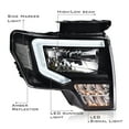 thumbnail image 3 of PIT66 LED Headlight, Fit For 2009-2014 Ford F150 F-150 Truck LED DRL Projector Headlamps Black/Clear, 3 of 9