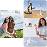 Selfie Stick Tripod for Phone, Bluetooth Remote, Extendable 25.6 Inch, Portable Phone Tripod Stand, Adjustable Smartphone Holder for Travel Video Recording Live Streaming