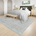 thumbnail image 6 of Moynesa 8'x10' Abstract Area Rugs for Living Room, Ultra-Thin Soft Washable Rug Non-Slip Large Modern Bedroom Rug Non-Shedding Accent Carpet for Dining Room Office, Gray, 6 of 9