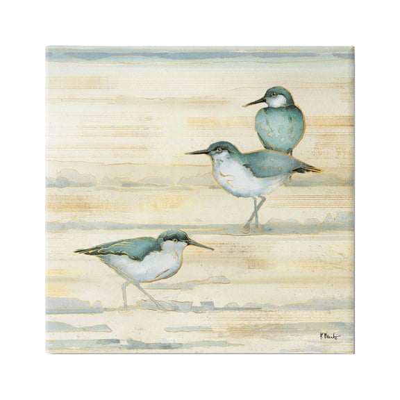 Stupell Industries Oceanside Sandpipers Summer Coast Graphic Art Gallery Wrapped Canvas Print Wall Art, Design by Paul Brent
