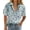 Floral Blue, variant on Zeagoo Button Down Shirts for Womens Short Sleeve Collared Linen Cotton Tops Boyfriend Solid Blouse