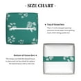 thumbnail image 5 of Lsque teal green paw Printed Tissue Box Cover Holder, Facial Paper Organizer Dispenser,Square with Bottom Belt, PVC Leather Decorative Organizer, 5 of 7