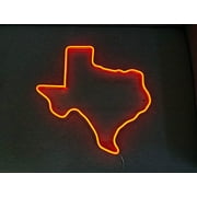 Queen Sense 14"x13.4" Texas Map LED Sign Light Decor Party Wall Night Lights Flex Neon Signs WFL169