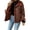 Coffee_#05, variant on Women's Sherpa Shearling Fleece Lined Thick Fleece Fuzzy Button Down Work Office Soft Warm Winter Outerwear With Pockets,White S