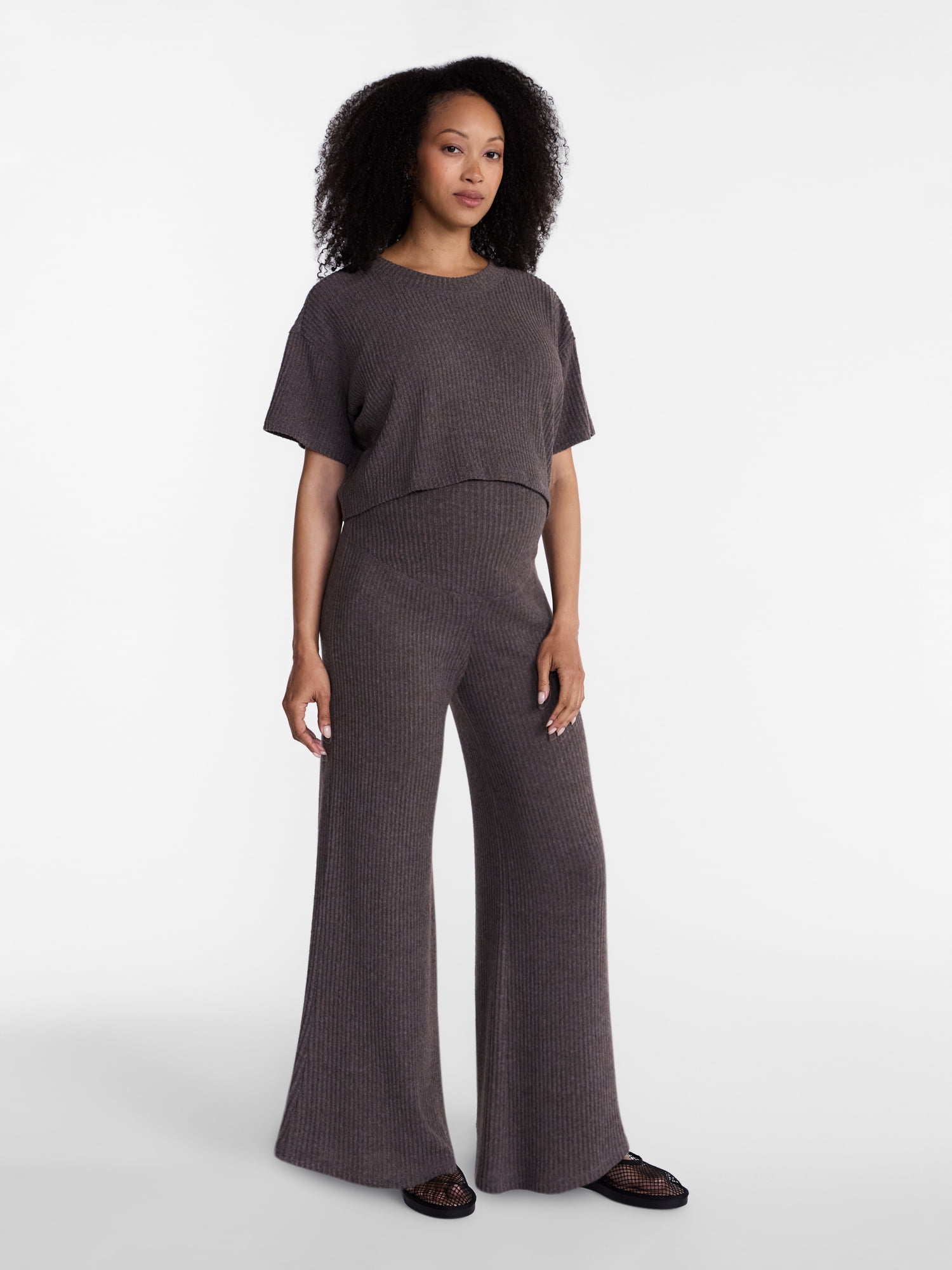 Ingrid & Isabel For Every Belly Women's Maternity Ribbed Pants, 29'' Inseam, Sizes S-XXL