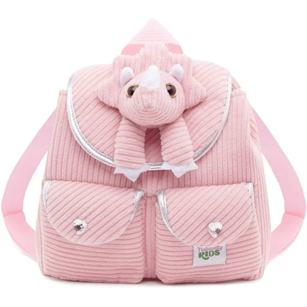 HHHC Mini Dinosaur Backpack - Dinosaur Toys for Kids 3-5 - Toddler Backpack  for Girls Boys - Toys for 3 4 Year Old Girls Birthday Gifts - Little Pink  Backpack - Triceratops Stuffed Animals 