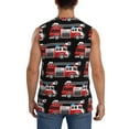thumbnail image 4 of Balery Fire and Rescue Truck Men's Sleeveless Muscle Shirts Workout Tank Top, Moisture Wicking, Odor Protection-X-Large, 4 of 8