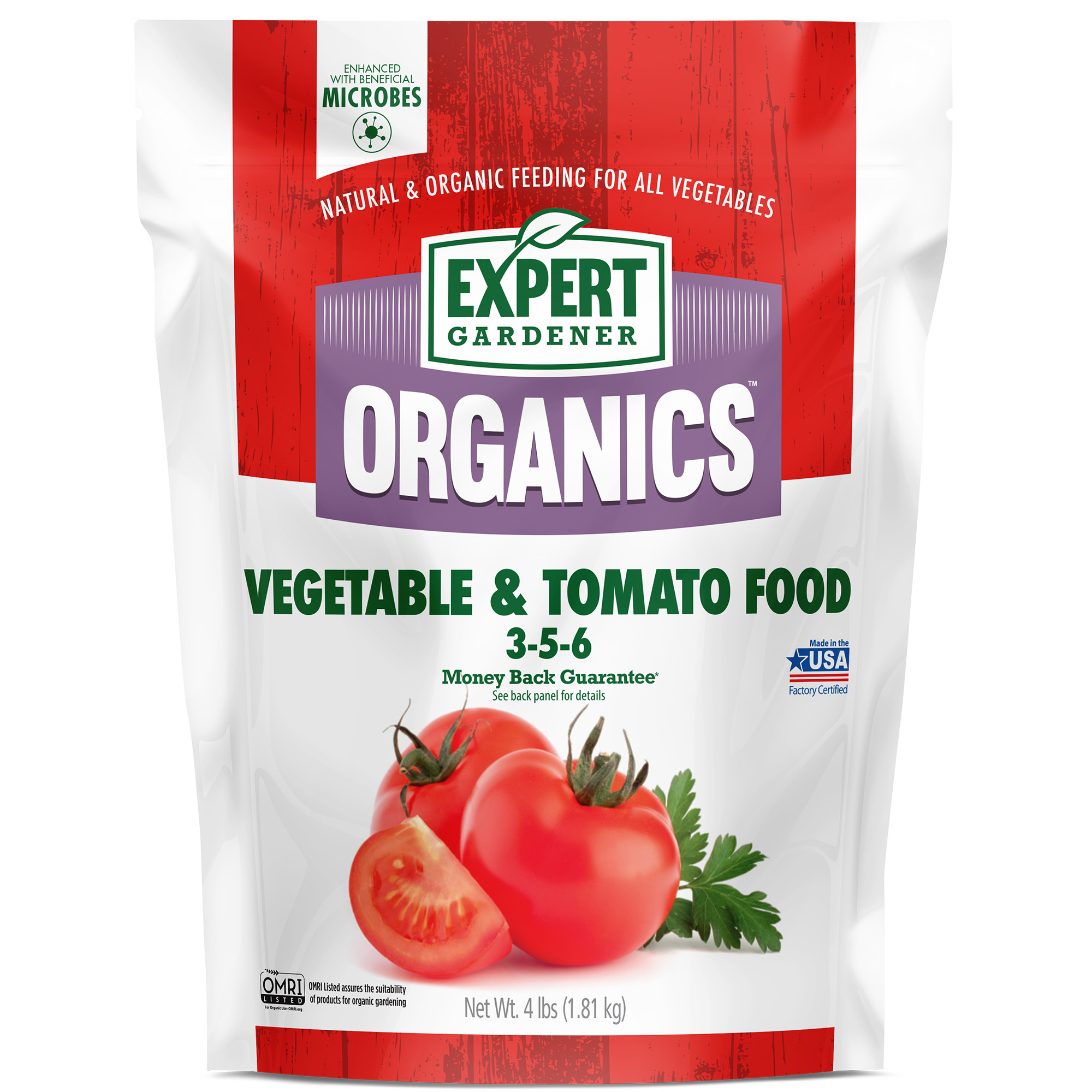 Expert Gardener Organics Vegetable & Tomato Food, 4 lb Fertilizer