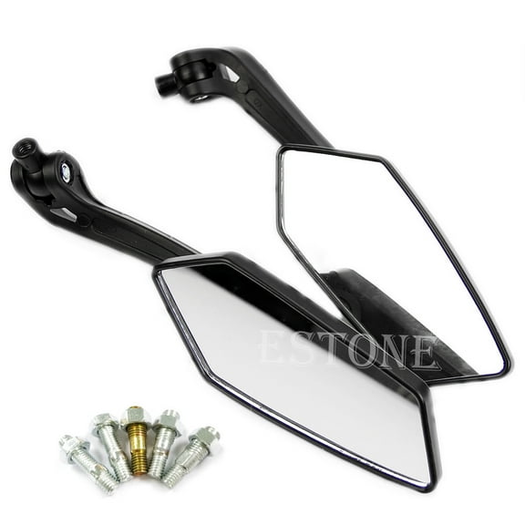 Huhudde New Useful Universal Scooter Rearview Mirrors Pair Moped ATV Motorcycle Backup