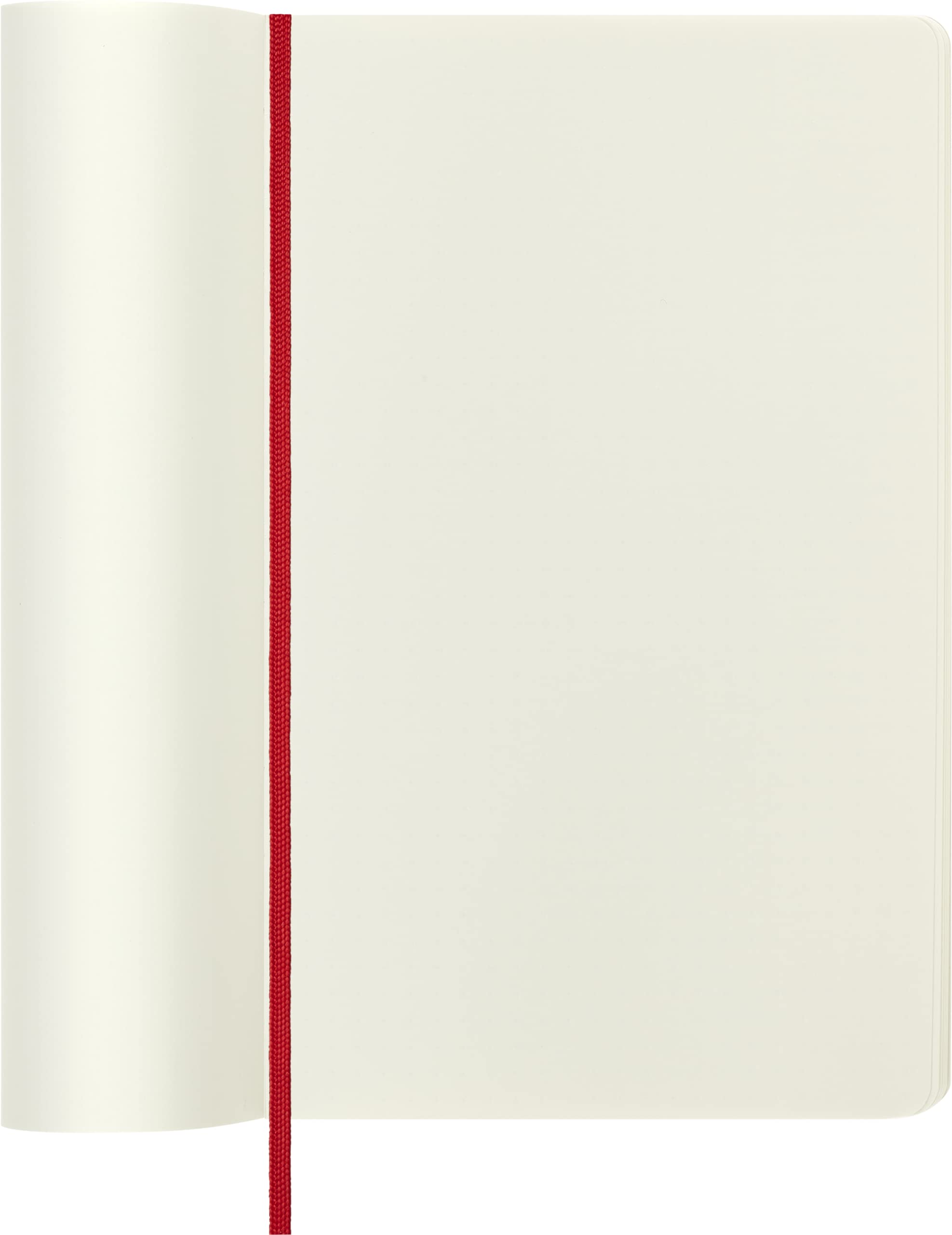Moleskine Classic Notebook, Soft Cover, Large (5" x 8.25"), Plain, Scarlet Red