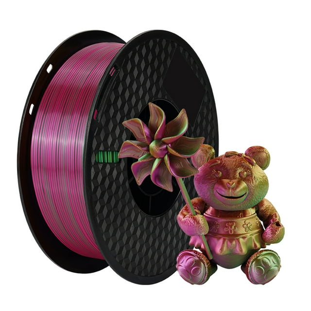 KINGROON Multi-Color 3D Printer Filament Ensemble PLA Silk Filament Bundle for FDM Printers - Red, Green, Gold - High Strength & Bubble-Free - 1KG Spool - 1.75mm Diameter - Printing Temp 220-220°C - Hot