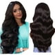 thumbnail image 1 of Pelucas con flequillo para mujer, peluca ondulada suelta Peluca de mujer Cabello largo ondulado y rizado con flequillo natural en el centro de las bandas, 1 of 4
