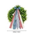 thumbnail image 2 of Boxwood Wreath with Bow, Red/White/Blue,20", 2 of 5
