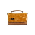 thumbnail image 1 of Bolso Crossbody A ÁNGELOZANO Lupita mostaza en Sintético Tipo Charol con Grabado Cincelado, 1 of 6