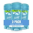 thumbnail image 3 of Secret Fresh Clear Gel Antiperspirant and Deodorant for Women, Waterlily Scent, 2.6oz (Pack of 3), 3 of 9