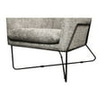 thumbnail image 4 of Emilia Lounge Chair in Boucle Silver Fabric with Toughened Iron Frame, 4 of 7