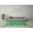 thumbnail image 3 of Ahgly Company Indoor Rectangle Oriental Turquoise Blue Traditional Area Rugs, 8' x 10', 3 of 4