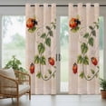 thumbnail image 5 of Outdoor Curtains for Patio Waterproof, Ladybugs Eucalyptus Outdoor Privacy Panels Grommet, Spring Botanical Leaves Retro Blackout Outside Curtains for Porch/Cabana/Pergola/Gazebo 54"x84", 2 Panels, 5 of 8