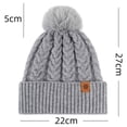 thumbnail image 4 of Otntypg Winter Beanie Hats for Women with Faux Fuzzy Pom Warm Soft Stretch Cozy Knit Fleece Thermal Snow Ski Skull Cap for Cold Weather, 4 of 6