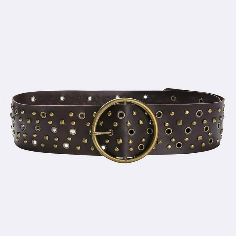 Women Vintage Y2k Belt Concho Rivet Leather Belts Western Women Vintage Y2k Belt Concho Rivet Leather Belts Western