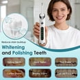 thumbnail image 4 of Electric Tooth Polisher with 5 Modes & LED Light - Rechargeable Teeth Cleaning Kit for Stain Removal and Whitening, 5 Interchangeable Heads, LCD Screen, 1200mAh Battery, White, 4 of 12