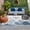 Lake blue, White, variant on Summer Coral Outdoor Rug 6x9 Ft, Non Slip Washable Area Rug, Coastal Ocean Starfish Conch Lake Blue Patio Rugs Carpet Runner, Large Floor Mat for Indoor/Outdoor Deck Porch Camping