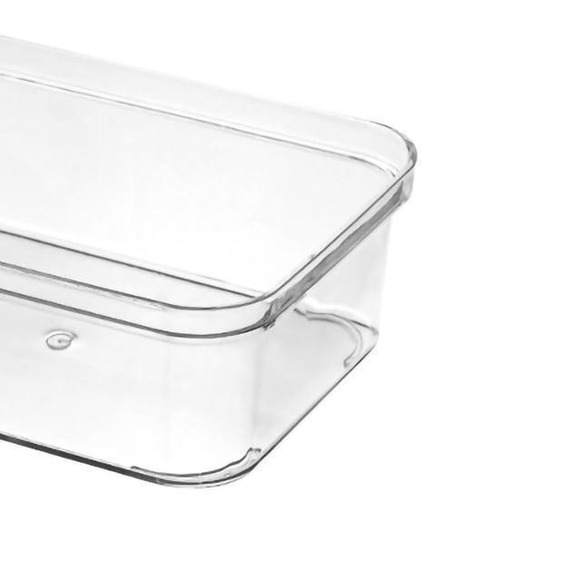 Drawer Storage Trays Durable Transparent Plastic Drawer Storage Divid Box for Kitchen Medium Square Box