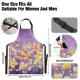 thumbnail image 3 of Vintage Watercolor Yellow Flowers Chef Kitchen Apron with Pockets for Women Waterproof Aprons for Cooking Baking, 3 of 7