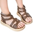 thumbnail image 3 of HGIEYS Girls Summer Sandals, Hollow Breathable Bow Decor Closed Toe Shoes, Anti- Soft Sole Hook and Loop Casual Beach Sandals for Toddler Big Kids Girls 4-4.5 Years, 3 of 5