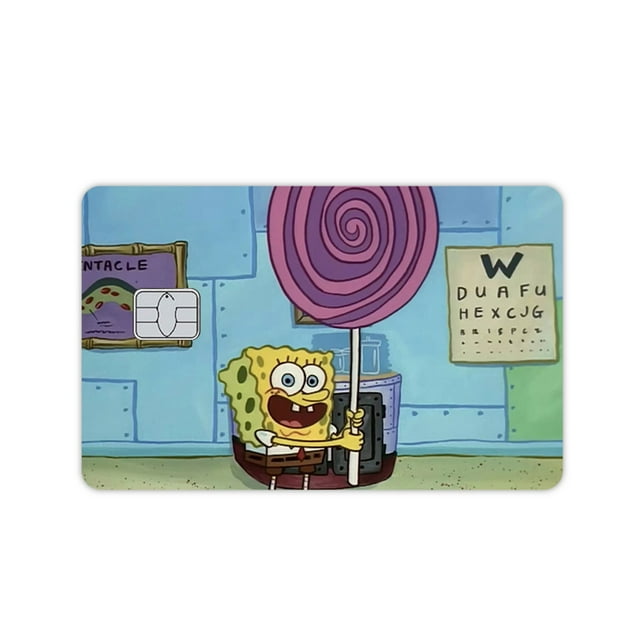 Anime Diy Sponge-Bob Patrick Star Squidward Tentacles Cartoon Credit Card Skin Stickers for Bank Debit Card Metro Card Film Skin