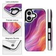 thumbnail image 5 of Wallet Case For Apple iPhone Air / 17 Pro / 17 Pro Max Series with Card Holder, PU Leather Kickstand Card Slots Screen Protector Included For iPhone 17 Series, Colorful Strips Minimalist, 5 of 8