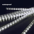thumbnail image 3 of Luces de meteorito Luces de ducha Impermeable LED Luces de lluvia que caen 192 LED 30 cm 8 tubos Luces de carámbano de Navidad al aire libre Gotas de lluvia Luz de cascada para alta Adepaton LN-0777, 3 of 7