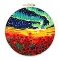 thumbnail image 1 of Flores Kits Bordado Punto Cruzado Con Hilo Color Tela Aro, 1 of 9