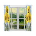 thumbnail image 2 of MYPOP Sunflowers Window Curtain Kitchen Curtain 26x39 inches (Two Piece), 2 of 3
