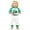 Green, variant on AWZXDE Girls Pullover Rompers Raglan Sleeve Football Embroidery 1st Year Theme Snap Crotch Long Sleeve Romper Green - 6-12 Months