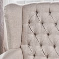 thumbnail image 2 of Antique Style Accent Chair in Beige Fabric for Living Room | Tufted Back, Decorative Trim, Dignified Design | 30"D x 29.75"W x 37.50"H, 2 of 13