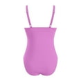 thumbnail image 6 of vigerkar Women's One Piece Swimsuit Tummy Control Deep V Neck Double Straps Bathing Suit Purple, XL, 6 of 9