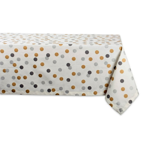 DII Metallic Confetti Tablecloth, 60x84", 100% Cotton