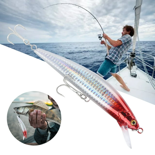 Appât en Forme de Poisson, Acier Inoxydable 60g Leurre de Poisson Non-Corrosif pour la Pêche