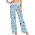 thumbnail image 2 of FREEAMG Chic Pattern Floral Drawstring Lounge Wide Leg Pajama Sleepwear Bottom, 2 of 5