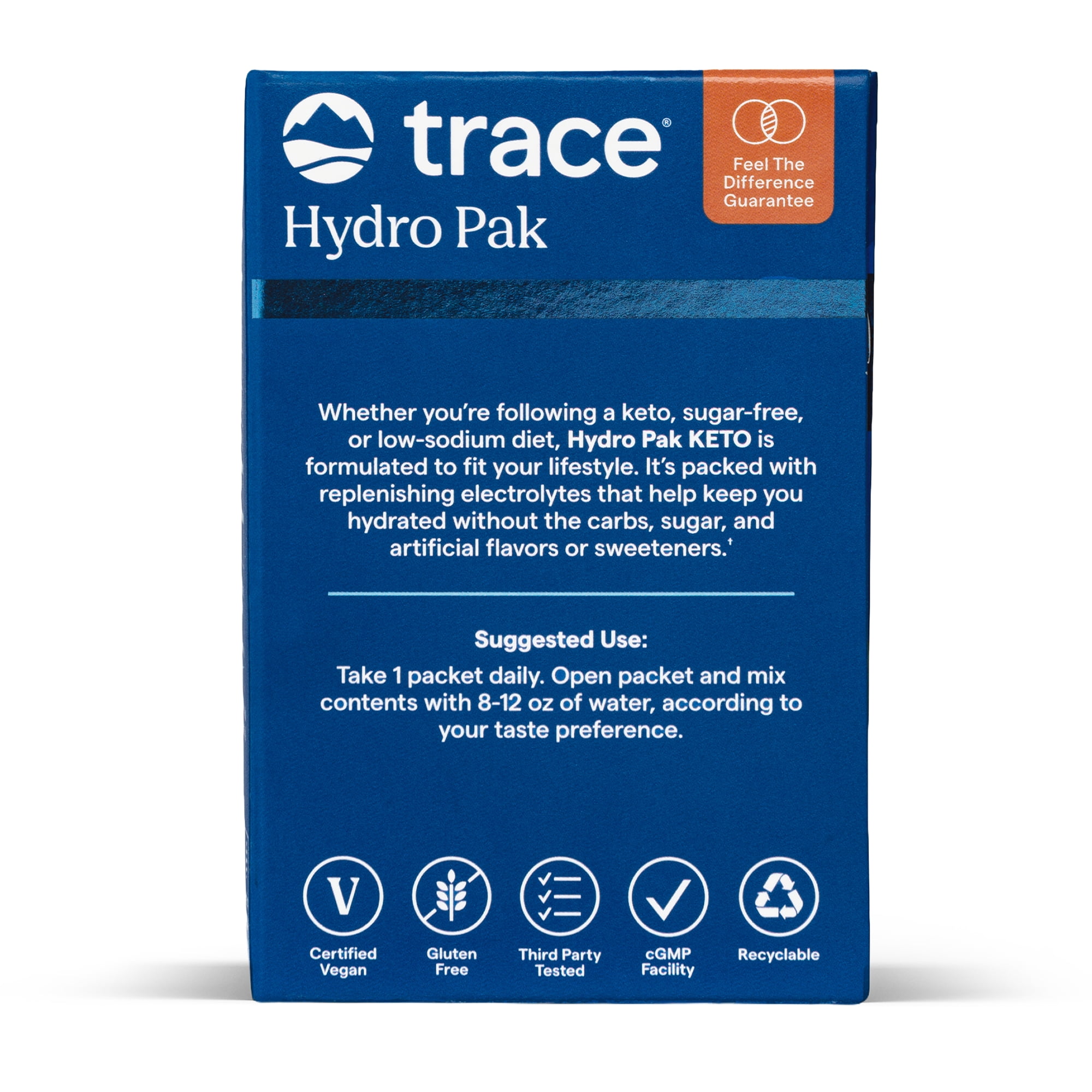 Trace Minerals Hydro Pak Keto Electrolyte Drink Mix, Lemon Lime, Orange and Strawberry Lemonade