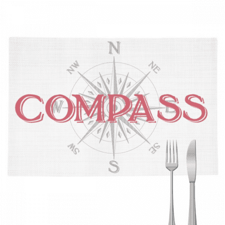 

Southeast Northwest Compass Placemat Pad Kitchen Woven Heat Resistant Cushion Rectangle