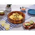 thumbnail image 4 of Nambe - Nara Collection -  13" x 3.5" Curved Chip & Dip Bowl, Made with Nambe Alloy and Acacia Wood, 4 of 8