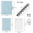 thumbnail image 3 of Moterm Pocket Regular Rings Planner - Genuine Leather Binder Organizer (Pebbled-Light Blue, 19mm Ring), 3 of 7