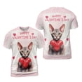thumbnail image 3 of Happy Valentine's Day Sphynx Brings Love Heart All Over Print 3D Shirt Unisex Merch Cat Lover Kitten Owner Gifts Idea - 02028, 3 of 6