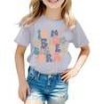 thumbnail image 2 of SNKSDGM Late July Toddler Girl Short Sleeve Graphic T-Shirt Girls Fashion Casual Letter Round Neck Short Sleeved T Shirt Top Shirts for Girls Size 8-9 10-11 Years, 2 of 2