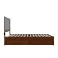 thumbnail image 6 of AFI NoHo 14" Queen Wood Platform Bed Frame with Twin-XL Trundle, Walnut, 6 of 7