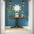Image showcasing TribeSigns Industrial Entryway Table, 39-Inch Vintage Console with ...