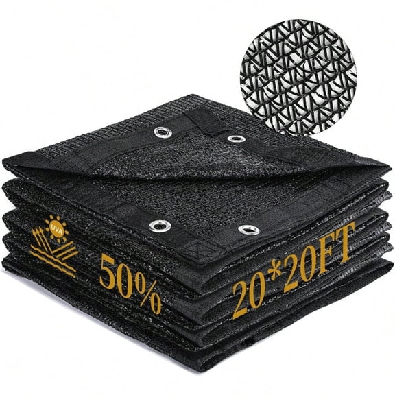 Garden 50 Shade Cloth 20 x 20 FT Sun Shade Mesh Tarp with Reinforced Grommets Durable HDPE Material Outdoor Shade Cloth for Plants Greenhouse Pergola and Backyard Patio Sunshade